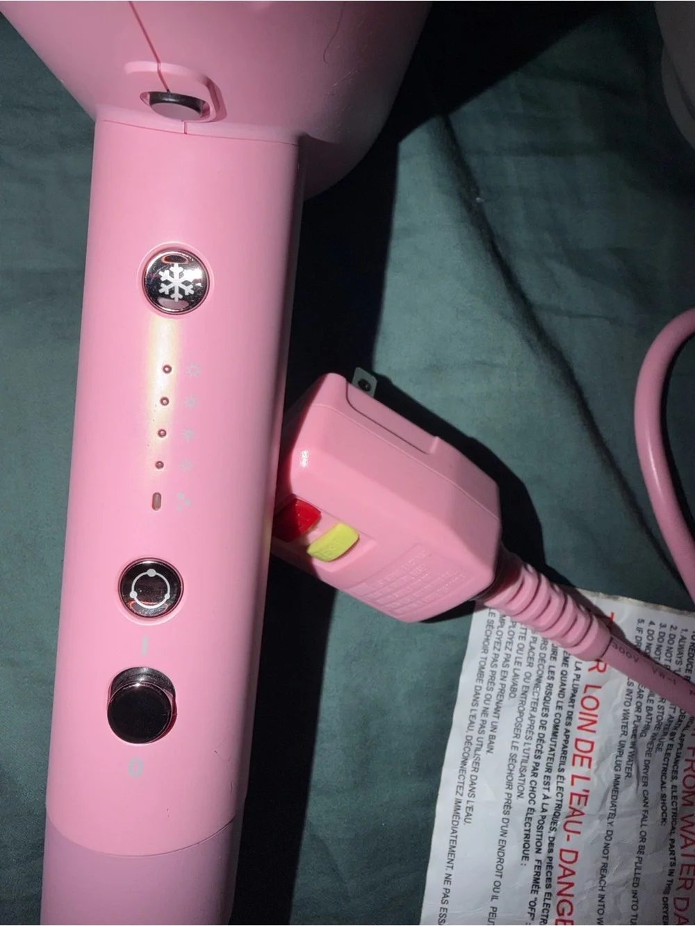 Pink Mermade Hair Dryer with Diffuser Attachments